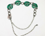 Treska Green and Silver Tone Chain Link Belt - $24.74