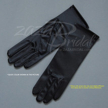 Shiny Stretch Satin Dress Gloves Mid Wrist Length 4BL - £11.98 GBP
