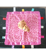 Taggies Baby Security Blanket Lovey Teddy Bear Tags Satin Trim Pink  - $381.04 MXN