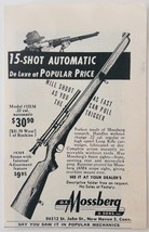 1948 Mossberg 15 Shot 22 Caliber Rifle Advertisement Firearms Guns Vinta... - $19.99