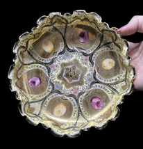 Serving Bowl Roses Heavy Gold Gilt Nippon Royal Kinran Antique Bone China 7.5” - £88.15 GBP
