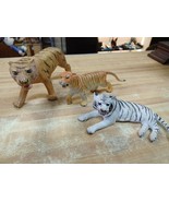 AAA Animal Figure Lot of 3 Tigers Includes White Tiger  Hard Rubber Safa... - £23.32 GBP