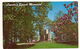 Lincolns Speech Memorial Gettysburg Pa. vintage Postcard Unused - $5.93