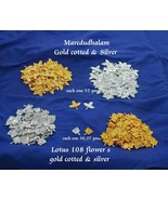 Pure Silver/Gold Coated 108 Lotus Flowers/Vilvam Leaves - pure silver gi... - $1,154.63 MXN+