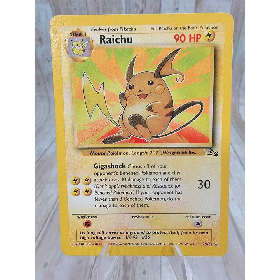 Raichu 14/62 Holo Fossil Pokemon Card TCG WOTC LP - $18.60
