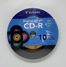 10 pack VERBATIM 52X CD-R Digital Vinyl 700MB Media Disc 98139 - £10.25 GBP