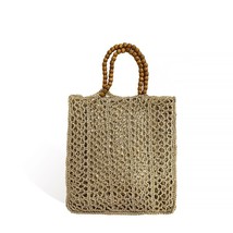 Summer Straw Large Tote Bag Women Beach Casual Shoulder Bag Handbag Handmade Bas - £29.34 GBP