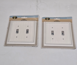 Lot of 2 - Hampton Bay Cottage White 2 Gang Toggle Composite Wall Plate ... - $14.84