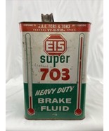 Vintage Rare EIS Super 703 Heavy Duty Brake Fluid Oil 1 Gallon Tin Can E... - €52,67 EUR