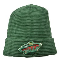 Minnesota Wild NHL Team Waffle Knit Cuffed Hockey Beanie Winter Hat by Fanatics - £17.84 GBP