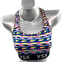 Victorias Secret VSX Sports Bra Large Blue Pink Neon Green Workout Gym Athletic - £18.92 GBP
