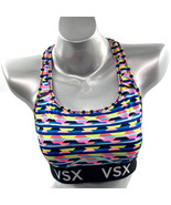 Victorias Secret VSX Sports Bra Large Blue Pink Neon Green Workout Gym A... - $451.60 MXN