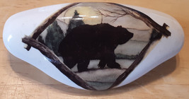 Ceramic Cabinet Drawer Pull Lodge Bear Silhouette @Pretty@ wildlife - £6.61 GBP