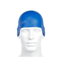 Speedo Adult Plain Moulded Silicone Swim Cap - Neon Blue, One Size  - $20.00