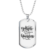 Path Of The Blameless Christian Necklace Stainless Steel or 18k Gold Dog Tag 24 - £38.52 GBP+