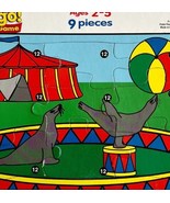 1997 Bingo Patch Circus Puzzle Seals Beach Ball Vintage Frame Tray 9 Pcs... - £24.30 GBP