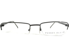 Perry Ellis Brille Rahmen PE 211-2 Grau Rechteckig Halbe Felge 50-19-135 - £40.80 GBP