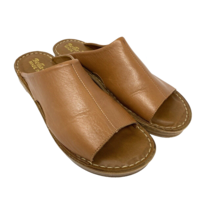 Bella Vita Women&#39;s Leather Slide Brown Leather 7.5WW - $23.74