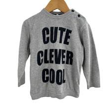 H&amp;M Grey Cute Clever Cool Sweater Size 12-18 Month - £9.17 GBP