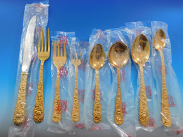 Repousse by Kirk Sterling Silver Flatware Set For 8 Service 71 pcs Vermeil New - £4,627.59 GBP