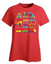 Kellyww Train Railroad Fun Colorful Design Choo Choo Graphic - Ladies T-... - £26.10 GBP