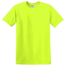 Gildan Safety Green T-Shirt ANSI 107 Compliant Heavy Cotton Workwear 5000 - $13.72+