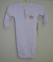 Organic Cotton Kushies Light Purple Baby Girl Sleeper Gown, 1-3 months - $14.77