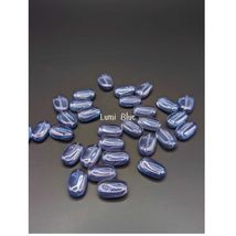 Czech Glass Wavy Flat Oval 14*8mm - $4.20+