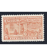 US SCOTT #E13 15c ORANGE MOTORCYCLE MESSENGER 1922 SPECIAL DELIVERY MINT Hinged - £17.12 GBP