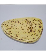 Vtg Ashtray Art Deco Dish Circa  Funky Ceramic Yellow MCM Mod Boho Slice - $17.55 CAD
