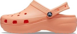 Crocs Women&#39;s Classic Platform Clogs Platform Shoes, Orange - £57.17 GBP