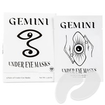 Gemini 5PK Under Eye Masks Reduce Dark Circles Puffy Eyes Bags Wrinkles Vegan - £10.02 GBP