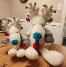 Two Vintage 90s Applause Snobell Stuffed Reindeer Item 21667 &amp; 21668 - £27.02 GBP