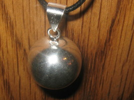 20MM Globe Shiny Silver Tone Sphere Harmony Bell Ball Charm Pendant Necklace - £9.34 GBP