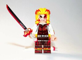 Minifigure Kyojuro Rengoku V2 Demon Slayer Cartoon Tv Show Anime Rare - £5.16 GBP
