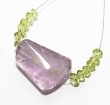 Pietra preziosa sciolta briolette peridoto ametista naturale 23,15 ct (da... - £5.26 GBP