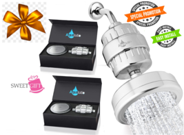 15-Stage Shower Filter w/ Vitamin C +E for Hard Water-High Output Water Filter - £43.63 GBP