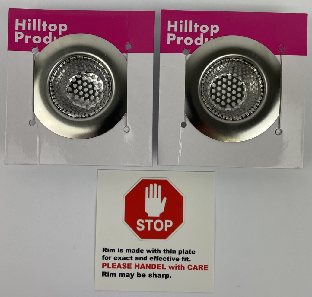 Hilltop 2 Pack - 2.25&quot; Top / 1&quot; Basket- Sink Strainer Bathroom, Utility,... - $11.87