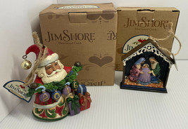 Jim Shore lot Nativity ornament and Santa ornament dated 2016 with boxes &amp; Tags - £33.51 GBP