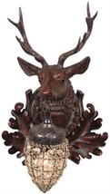 Wall Sconce Regal Stag Head Crystal Bead Right Facing Hand Cast Resin OK Casting - $539.00