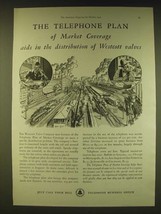 1931 Bell Telephone System Ad - The telephone plan of market coverage aids - £14.55 GBP