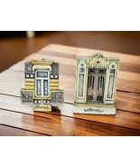 2 Mala Arta Croatian Hand Painted Artisan Pottery Architecture Wall Deco... - $816.60 MXN