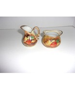 Vintage Mini. Porcelain Pitcher &amp; Trinket Bowl Fruit pictured - $150.52 MXN