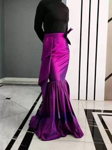 Purple Mermaid Maxi Skirt Women Holiday Outfit Custom Size Long Mermaid Skirts image 4
