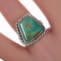 sz7.5 Chimney Butte Navajo silver and turquoise ring - $113.85