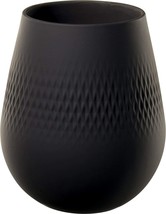 Carre, 5 In., Black Villeroy And Boch Collier Noir Small Vase - £55.94 GBP