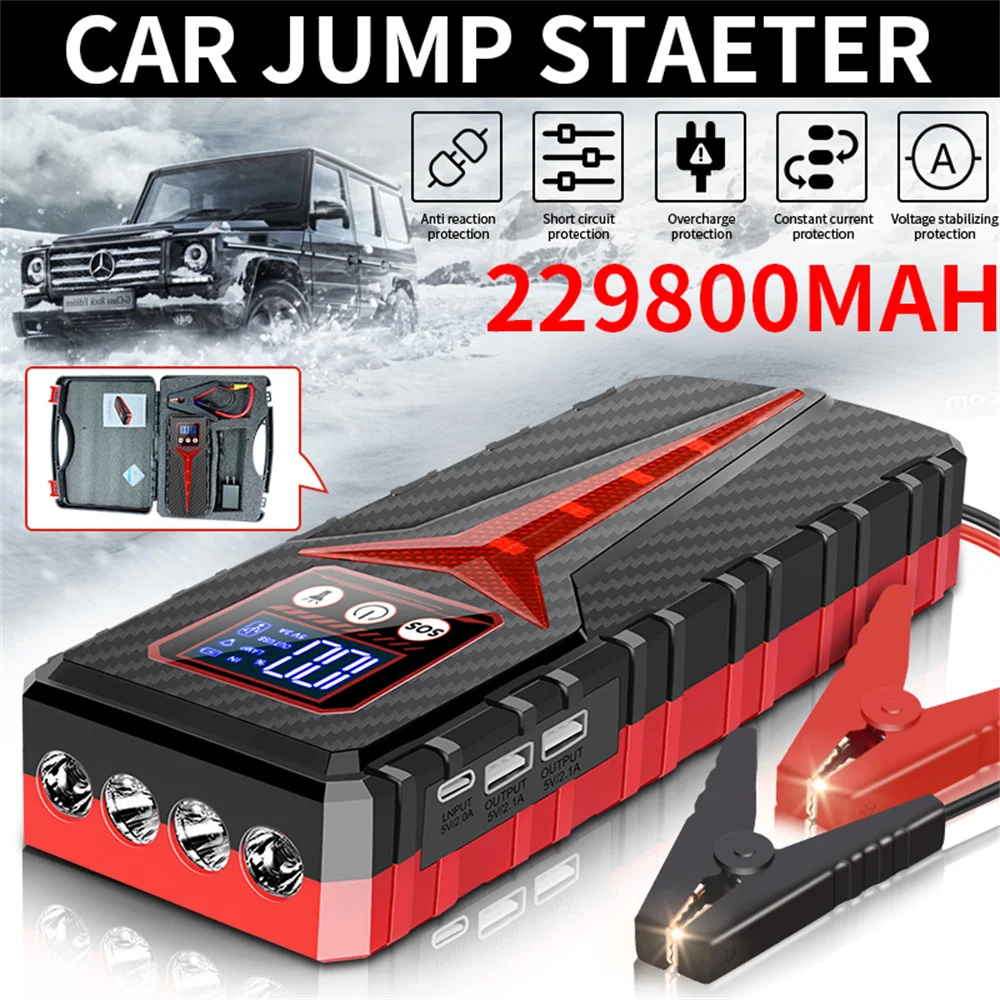 Car Jump Starter 8000A Battery Charger 2298000mAh Emergency Power Bank Booster - £70.80 GBP+