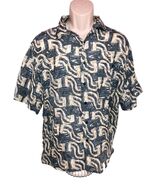 Montage Blue Abstract Hawaiian Men’s Casual Shirt Size M SILK Soft Light... - €24,62 EUR
