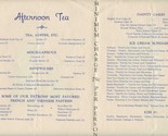 The Adolphus Hotel Afternoon Tea Menu Dallas Texas 1930&#39;s - £68.27 GBP