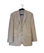 CHAPS Ralph Lauren  Blazer 2 Buttons Beige Cream Size 46R Linen Viscose - $53.46